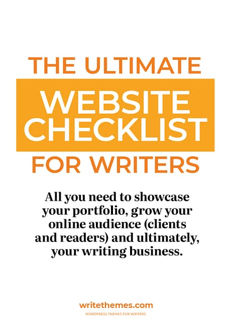 website checklist for writers